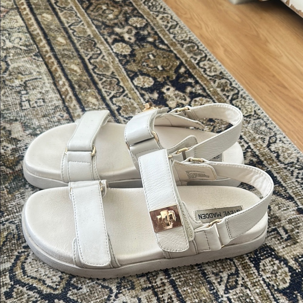Steve Madden MONA BONE LEATHER Sandals